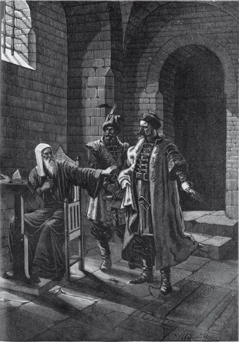 Патриарх Гермоген в темнице Чудова монастыря (февраль 1612 г.)